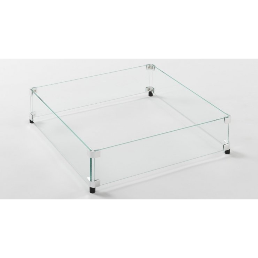 The Outdoor Greatroom Company 24" x 24" Square Glass Wind Guard (GLASS GUARD-2424)