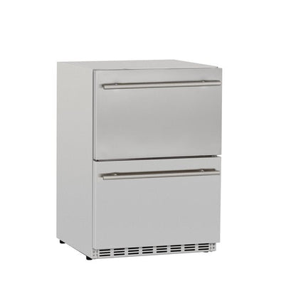 TrueFlame 24-Inch 5.3 Cu. Ft. Deluxe Outdoor Rated 2-Drawer Refrigerator (AMD-RFR-24D-R-A)