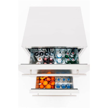 TrueFlame 24-Inch 5.3 Cu. Ft. Deluxe Outdoor Rated 2-Drawer Refrigerator (AMD-RFR-24D-R-A)