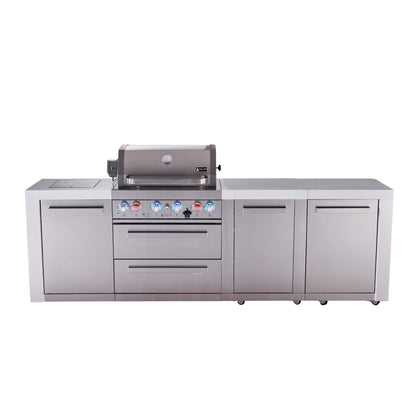 Mont Alpi 400 Deluxe BBQ Grill Island with Extra Storage - MAi400-DXL