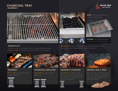 Mont Alpi 400 Deluxe BBQ Grill Island with Kegerator, Kamado Module, Extra Storage & Fridge - MAi400-DKEGKAMFCXL