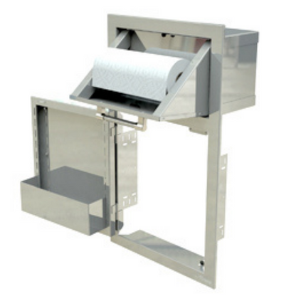 Alfresco 17-Inch Paper Towel Holder & Door Combo - AXE-DTH-L/R-SC