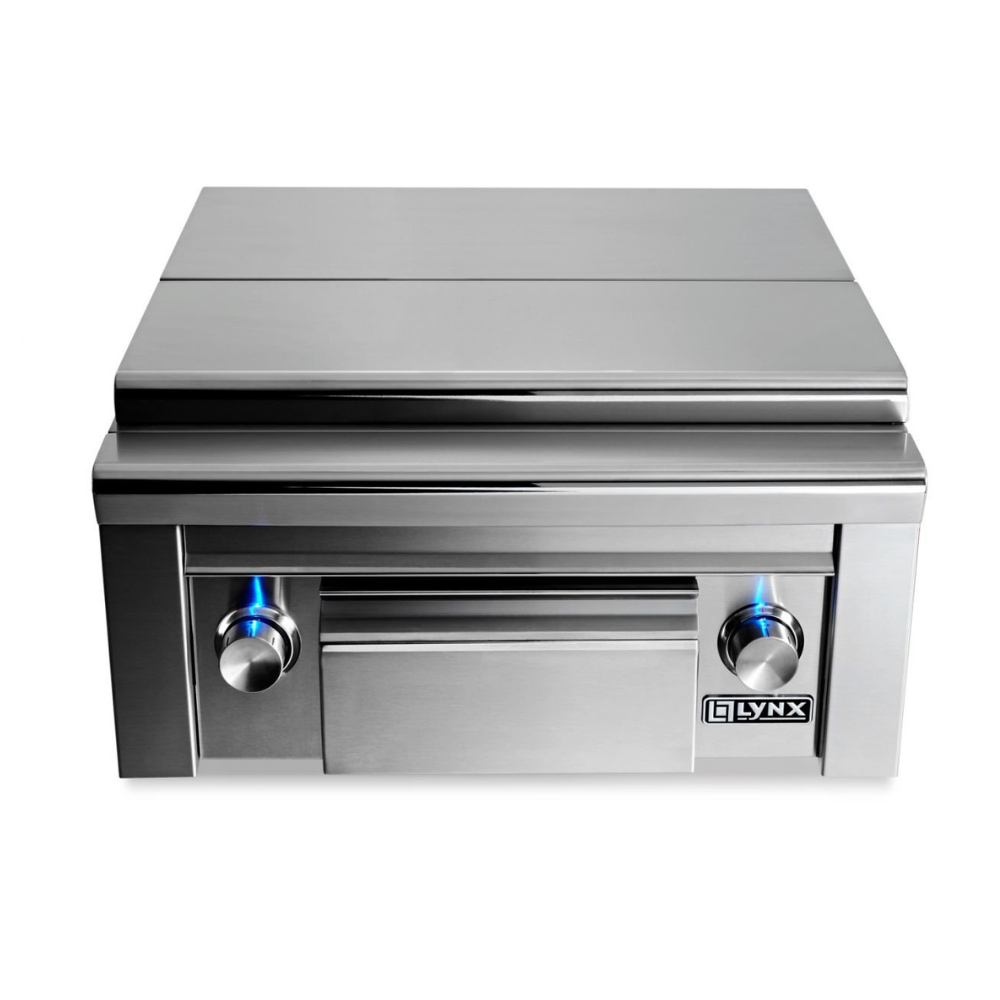 Lynx Double Side Burners with Maple Cutting Board & Drawer - LSB2PC-1-LP/NG