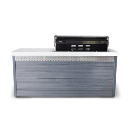 Mont Alpi Artwood 6-Burner Black Stainless Steel BBQ Grill Island - MA805-AWBSS