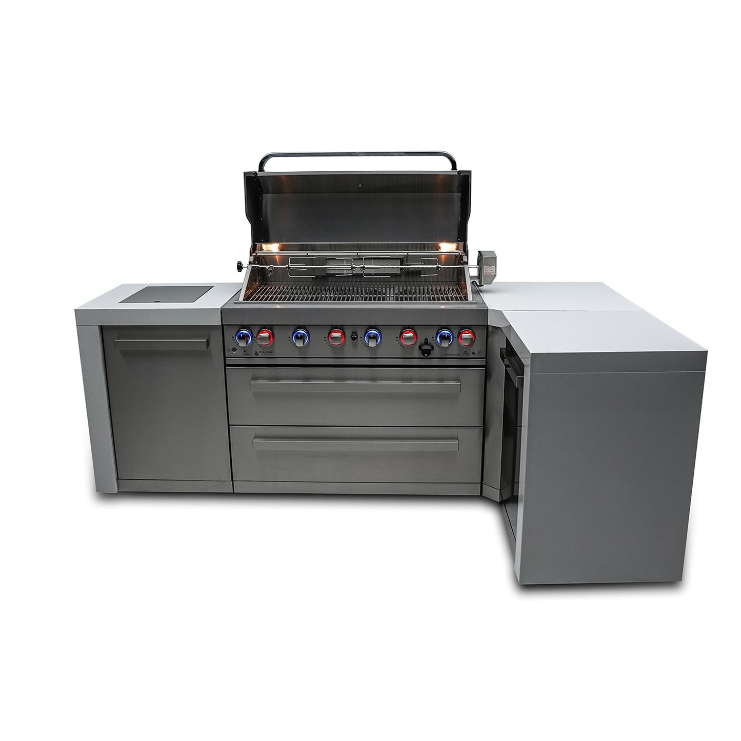 Mont Alpi 805 Deluxe BBQ Grill Island with L-Shape - MAi805-D90C