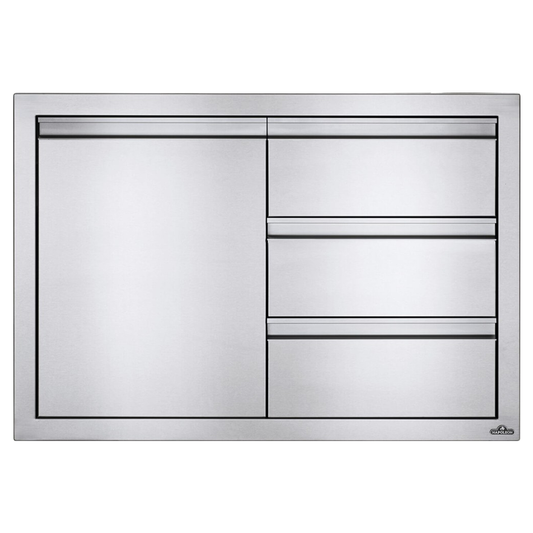 Napoleon 36" X 24" Single Door & Triple Drawer Combo - BI-3624-1D3DR
