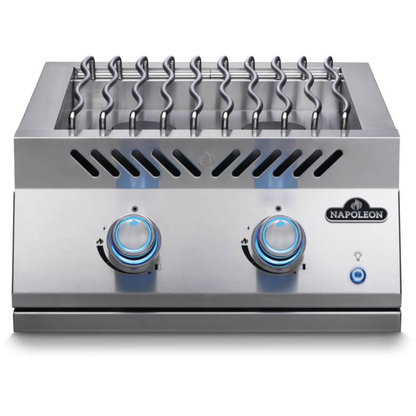 Napoleon 700 Series 18-Inch Built-In Dual Range Top Burner with Stainless Steel Cover - BIB18RT