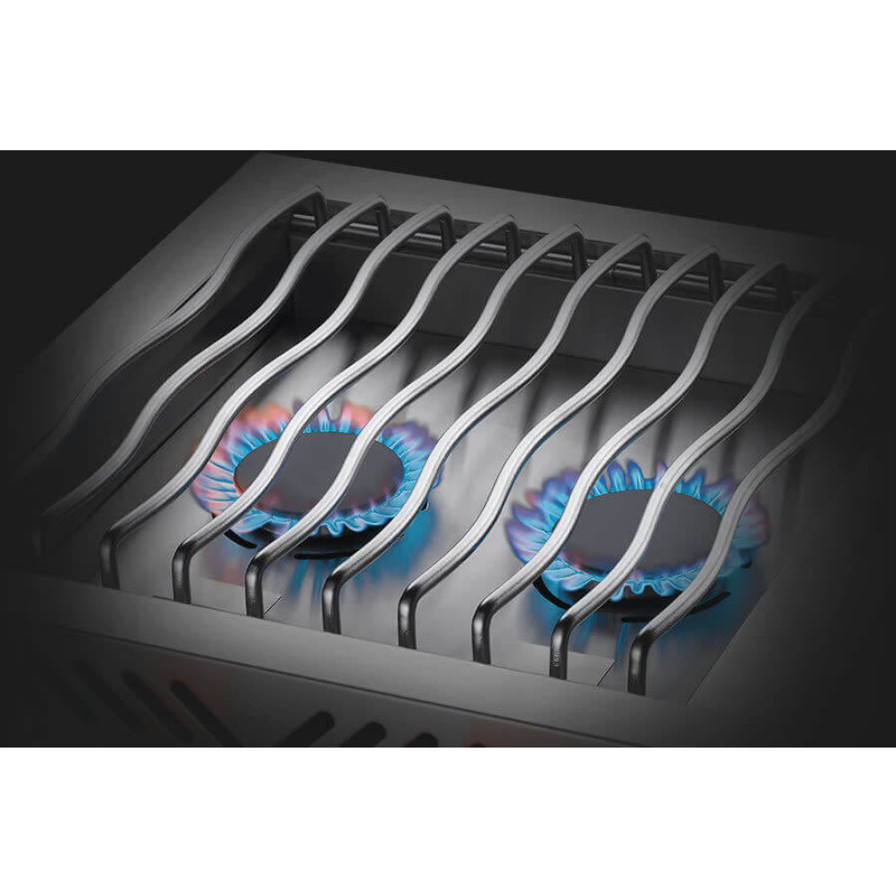 Napoleon 700 Series 18-Inch Built-In Dual Range Top Burner with Stainless Steel Cover - BIB18RT