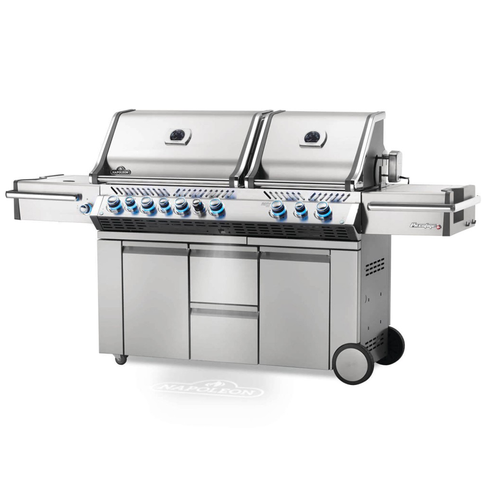 Napoleon Prestige PRO 825 Gas Grill with Power Side Burner, Infrared Rear & Bottom Burners- PRO825RSBI