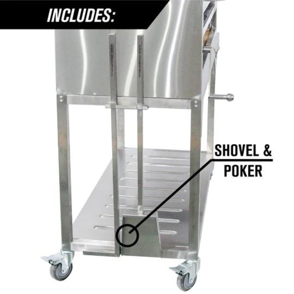 Tagwood BBQ Argentine Santa Maria Wood Fire & Charcoal Grill with Top Lid (BBQ01SS)