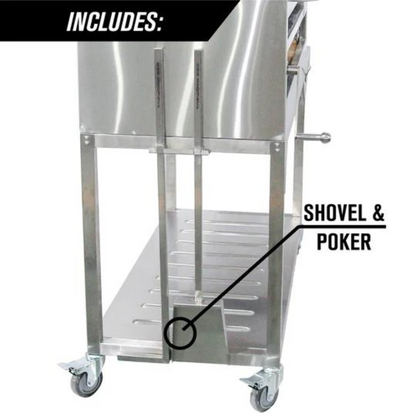 Tagwood BBQ Argentine Santa Maria Wood Fire & Charcoal Grill with Top Lid (BBQ01SS)