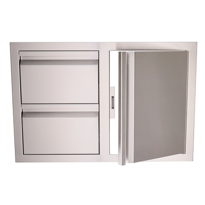 RCS Valiant Stainless Steel Double Drawer/Door Combo
