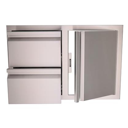 RCS Valiant Stainless Steel Double Drawer/Door Combo