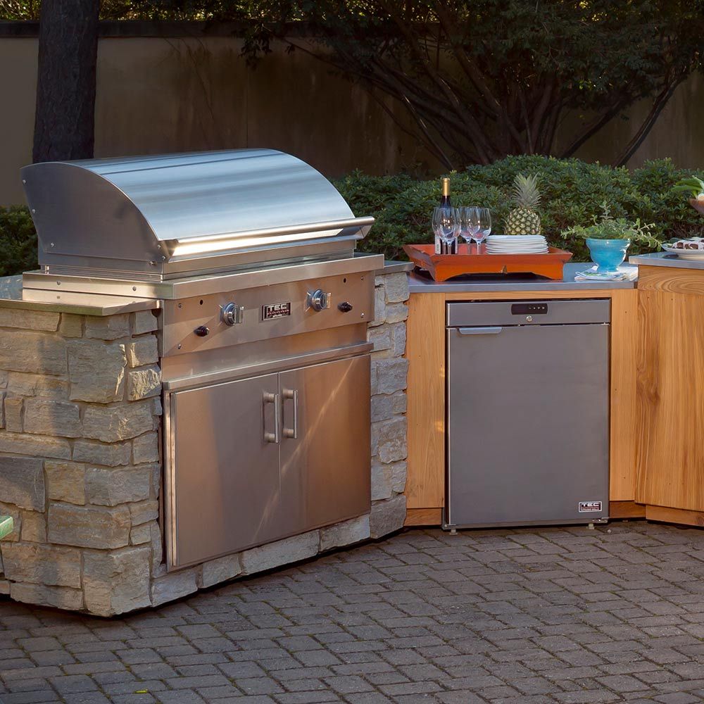 TEC 24-Inch Stainless Steel Outdoor Rated Undercounter Refrigerator - UCFRIDGE24