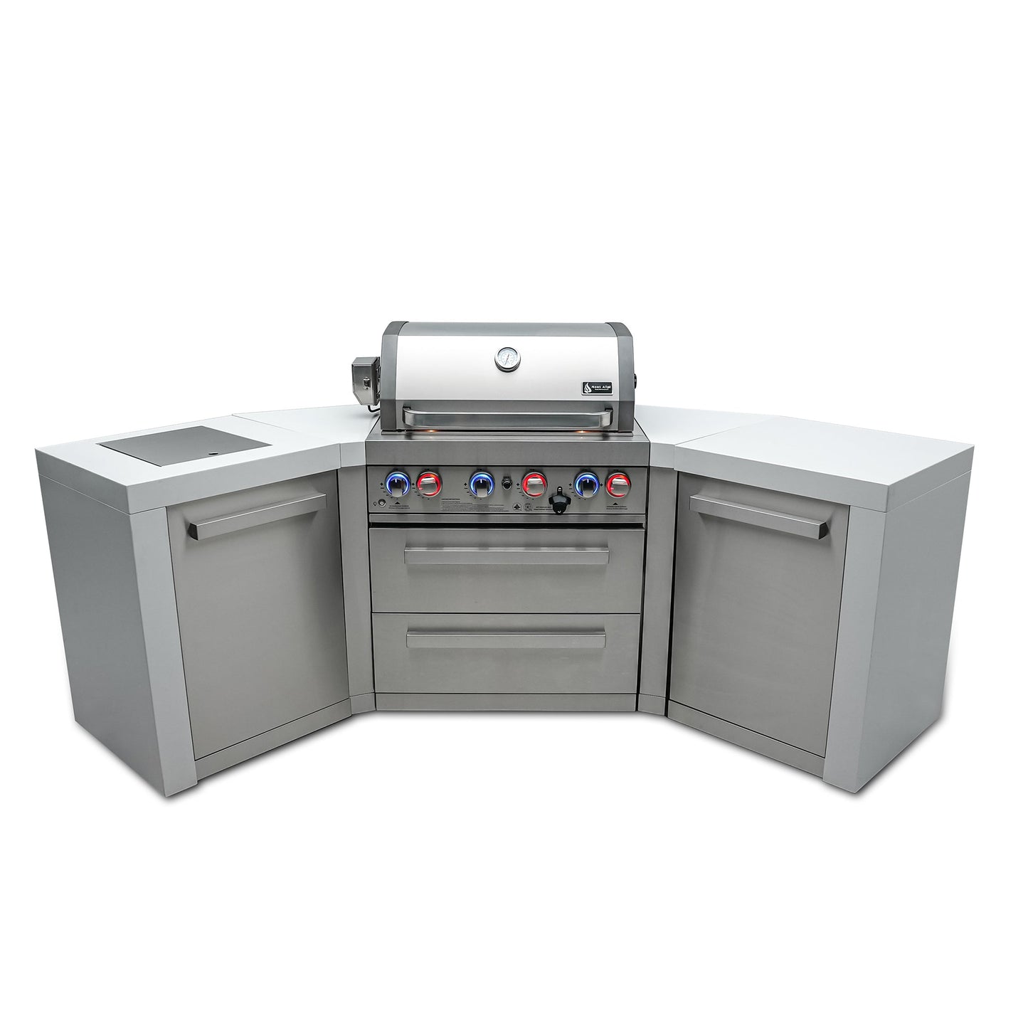 Mont Alpi 400 Deluxe BBQ Grill Island with V-Shape - MAi400-D45