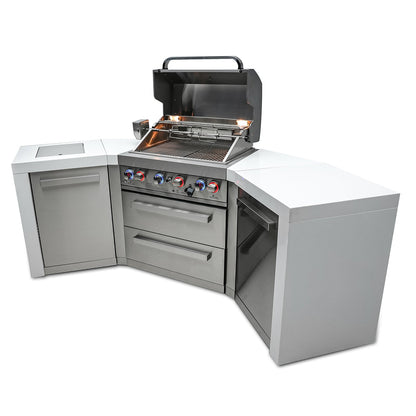 Mont Alpi 400 Deluxe BBQ Grill Island with V-Shape - MAi400-D45