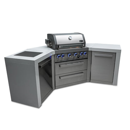 Mont Alpi 400 Deluxe BBQ Grill Island with V-Shape - MAi400-D45