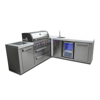 Mont Alpi 805 BBQ Grill Island with L-Shape & Beverage Center - MAi805-90BEV