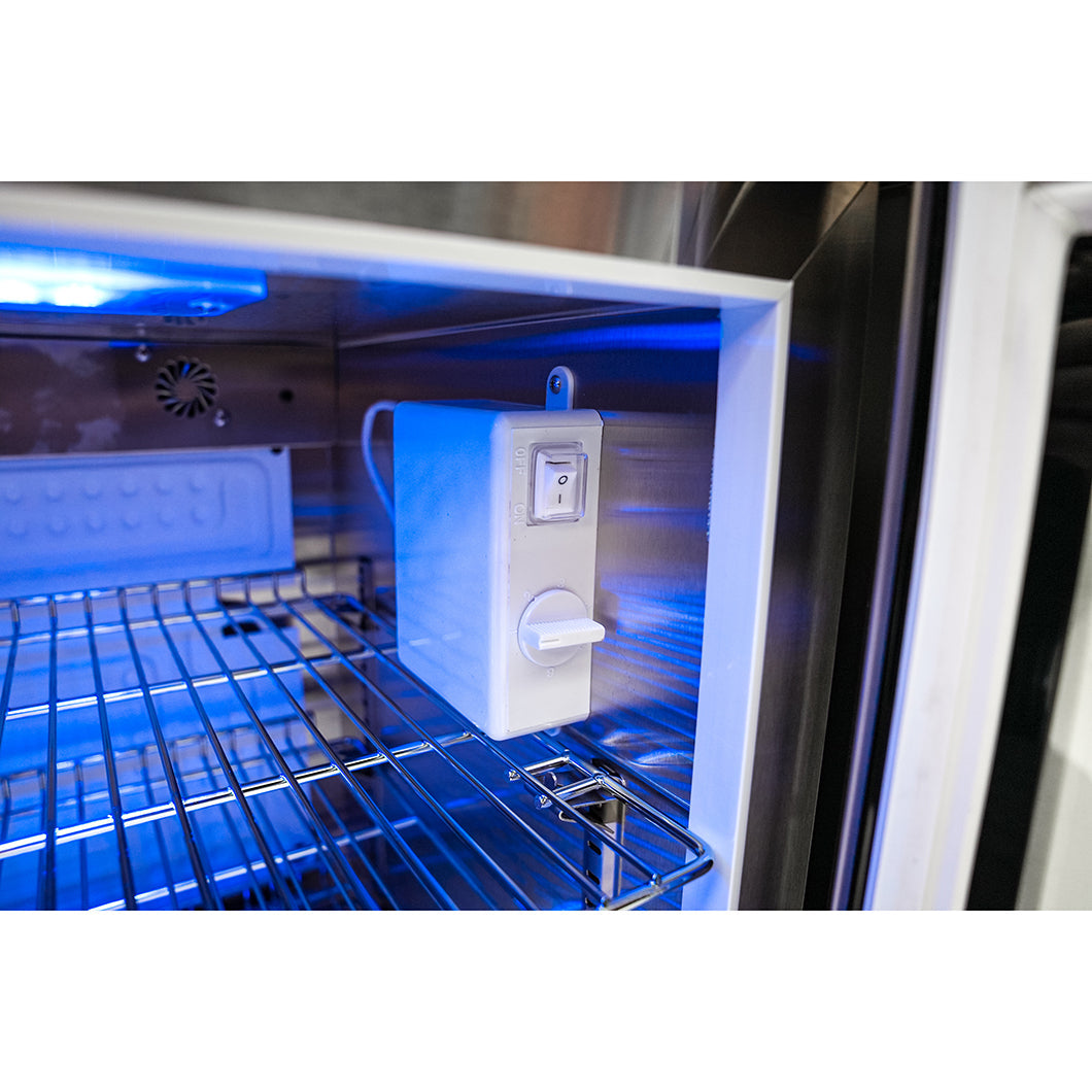 Mont Alpi 805 Deluxe BBQ Grill Island with L-Shape, Kegerator & Fridge Cabinet - MAi805-D90KEGFC