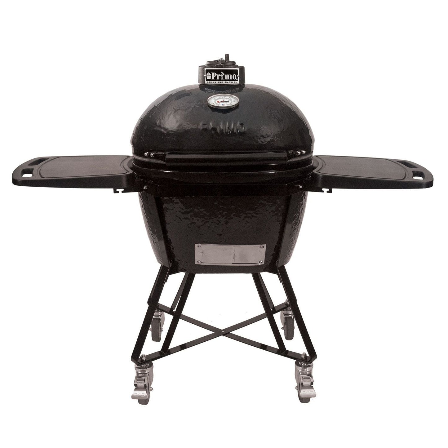 Primo Oval Large 300 Ceramic Kamado Grill with Cradle & Side Shelves
