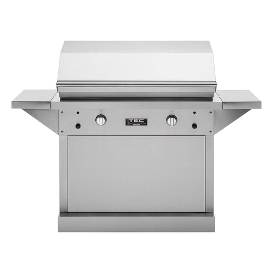 TEC Patio 2FR 44-Inch Infrared Gas Grill On Stainless Steel Pedestal